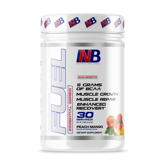 NutritionBizz Fuel BCAA Powder, 5 Grams of BCAAs Amino Acids, Post Workout Recovery Drink for Muscle Building, Recovery, and Endurance, 30 Servings