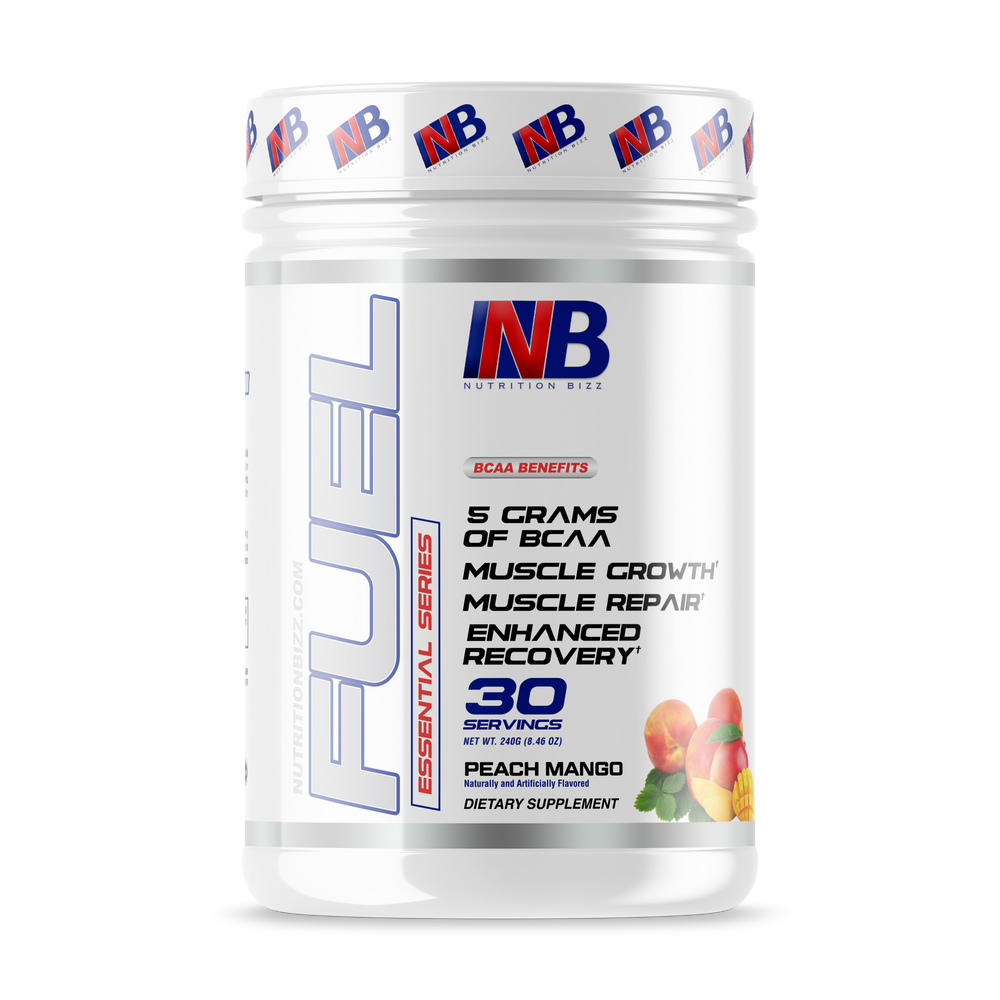 NutritionBizz Fuel BCAA Powder, 5 Grams of BCAAs Amino Acids, Post Workout Recovery Drink for Muscle Building, Recovery, and Endurance, 30 Servings