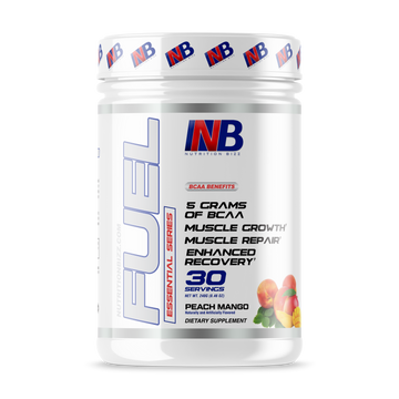 NutritionBizz Fuel BCAA Powder, 5 Grams of BCAAs Amino Acids 30 Servings PEACH MANGO