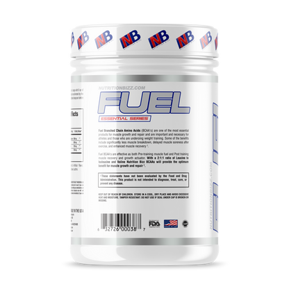 NutritionBizz Fuel BCAA Powder, 5 Grams of BCAAs Amino Acids 30 Servings PEACH MANGO